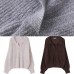 Winter chocolate knit sweat tops oversize v neck long sleeve sweater tops