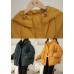 Yellow warm Duck Down down coat Hooded Winter