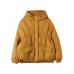 Yellow warm Duck Down down coat Hooded Winter