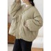 Boho Light Green Cinched Pockets Duck Down Winter down coat