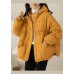 Yellow warm Duck Down down coat Hooded Winter