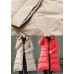 Style Red Zip Up Pockets Duck Down Down Coat Winter