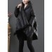 Luxury casual snow jackets coats black hooded asymmetric down jacket woman