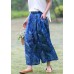 Original Xia Xin cotton and linen women's ramie printed wide-leg pants