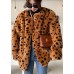 Beautiful Coffee thick Faux Fur Coat Outwear Winter