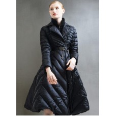 2019 oversize snow jackets tie waist coats black false two pieces down coat winter