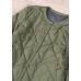 Fine Green Button Fine Cotton Filled Casual Winter Coats