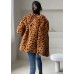 Beautiful Coffee thick Faux Fur Coat Outwear Winter