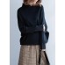 Women black knitted clothes o neck Batwing Sleeve trendy plus size fall knitwear