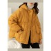 Yellow warm Duck Down down coat Hooded Winter