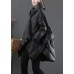 Luxury casual snow jackets coats black hooded asymmetric down jacket woman