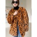 Beautiful Coffee thick Faux Fur Coat Outwear Winter